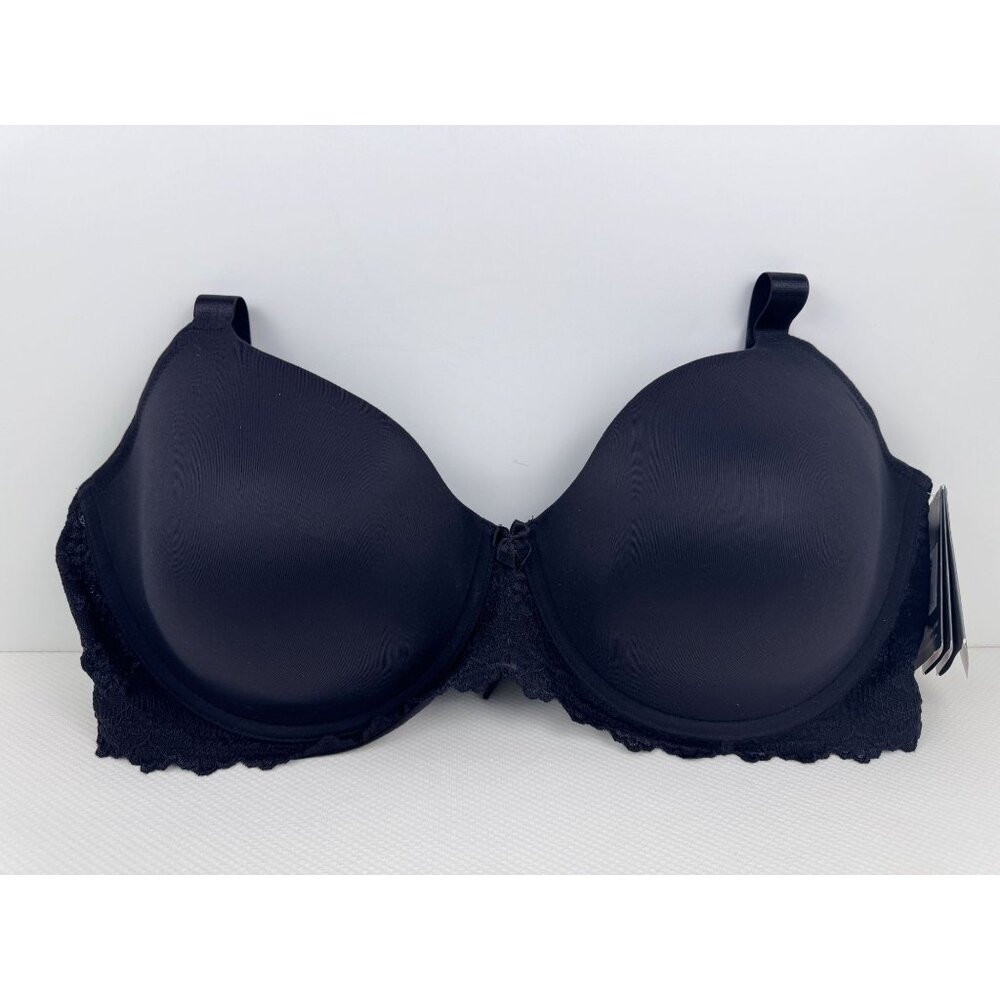 Dominique Apparel Black Bra Size 44C 3501 Lace Underwire Support Padded NWT